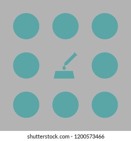 biochemistry icon set. vector set about test tubes, flask, dna and sample icons set.