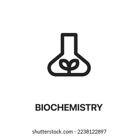 biochemistry icon vector. Linear style sign for mobile concept and web design. biochemistry symbol illustration. Pixel vector graphics - Vector.