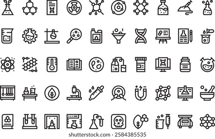 Biochemistry icons High-Quality Vector Icons Collection with Editable Stroke. Ideal for Professional and Creative Projects.