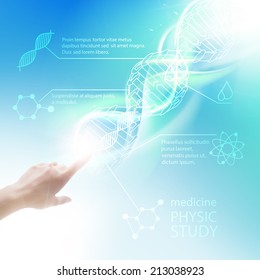 Biochemistry infographics design for science. Vector illustrtion.