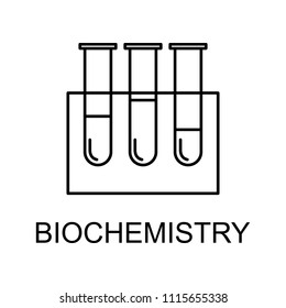 biochemistry line icon. Element of medicine icon with name for mobile concept and web apps. Thin line biochemistry icon can be used for web and mobile on white background