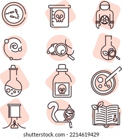 Biochemistry procreation, illustration, vector on white background.