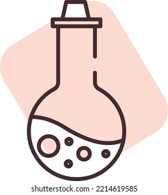 Reacción bioquímica, ilustración, vector sobre fondo blanco.