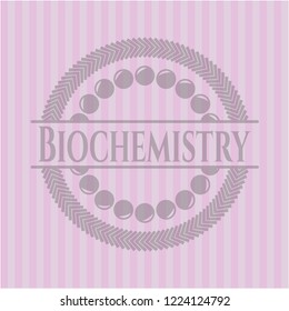 Biochemistry retro style pink emblem