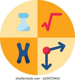 Biochemistry - Study subject icon set. High quality flat vector illustration for website and mobile application.