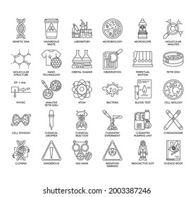 Biochemistry, Thin Line and Pixel Perfect Icons
