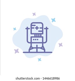 Biochip, Bot, Future, Machine, Medical Blue Icon on Abstract Cloud Background