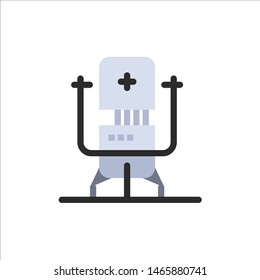 Biochip, Bot, Future, Machine, Medical  Flat Color Icon. Vector icon banner Template. Vector Icon Template background