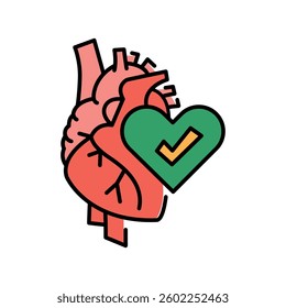 Biocompatibility black line icon. Vector isolated element. Editable stroke.