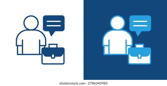 biodata icon, with light and dark background.