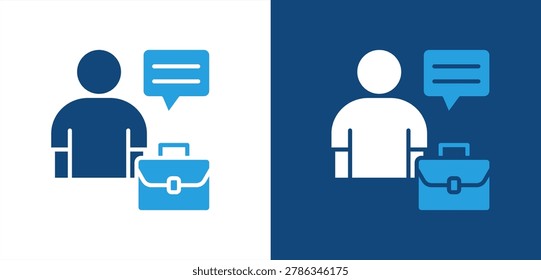 biodata icon, with light and dark background.