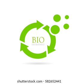 Biodegradable Abstract Vector Icon On White Background