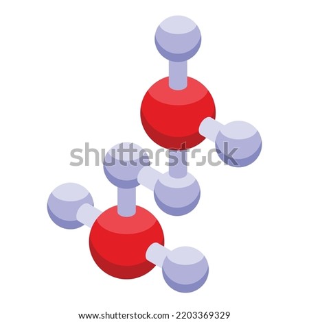 Biodegradable atoms icon. Isometric of biodegradable atoms vector icon for web design isolated on white background