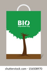 Biodegradable bag. Vector illustration