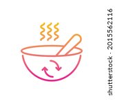 Biodegradable bowl vector gradient icon style illustration. EPS 10 file