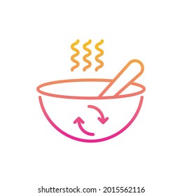 Ilustración de estilo de icono de gradiente de vector de intestino biodegradable. archivo EPS 10
