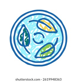 biodegradable cosmetic doodle icon sketch vector. biodegradable cosmetic sign. isolated symbol illustration