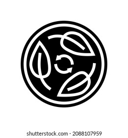 Biodegradable Cosmetic Glyph Icon Vector. Biodegradable Cosmetic Sign. Isolated Contour Symbol Black Illustration