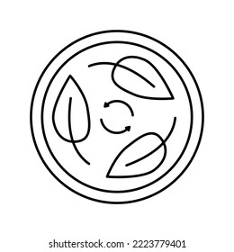 biodegradable cosmetic line icon vector. biodegradable cosmetic sign. isolated contour symbol black illustration