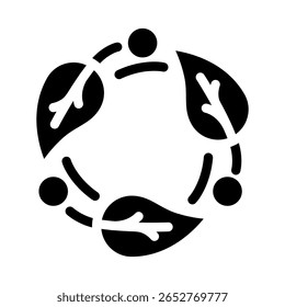 biodegradable glyph icon vector. biodegradable sign. isolated symbol illustration
