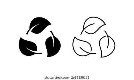 Biodegradable icon isolated on white background.
