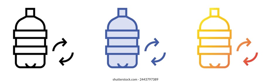 biodegradable icon. Linear, Blue Fill and Gradient Style Design Isolated On White Background