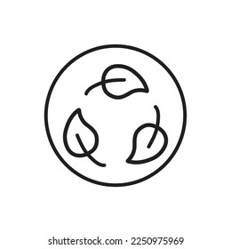 Biodegradable icon vector illustration flat design