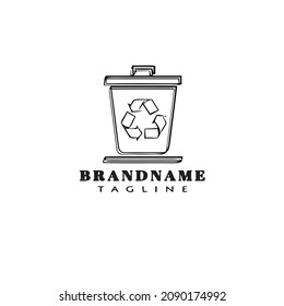 biodegradable logo cartoon icon design template black modern isolated vector flat