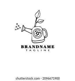 biodegradable logo cartoon icon design template black modern cute vector illustration
