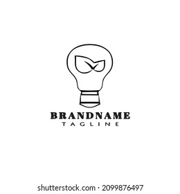 logotipo biodegradable caricatura plantilla de diseño de icono negro ilustración de vector aislado