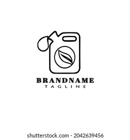 biodegradable logo cartoon icon template black modern isolated vector illustration