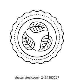 Biodegradable logo color line icon. Composting. Vector isolated element. Editable stroke.