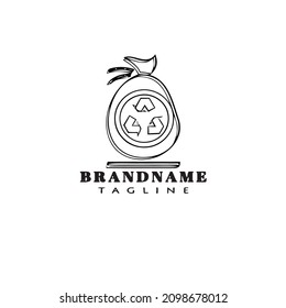 biodegradable logo cute icon design template black modern isolated vector illustration