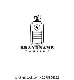 biodegradable logo flat icon design template black modern isolated vector illustration