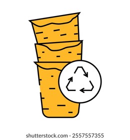 biodegradable materials environmental line icon vector. biodegradable materials environmental sign. isolated symbol illustration