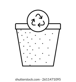 biodegradable materials environmental line icon vector. biodegradable materials environmental sign. isolated contour symbol black illustration