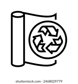 biodegradable materials sustainable fashion line icon vector. biodegradable materials sustainable fashion sign. isolated contour symbol black illustration