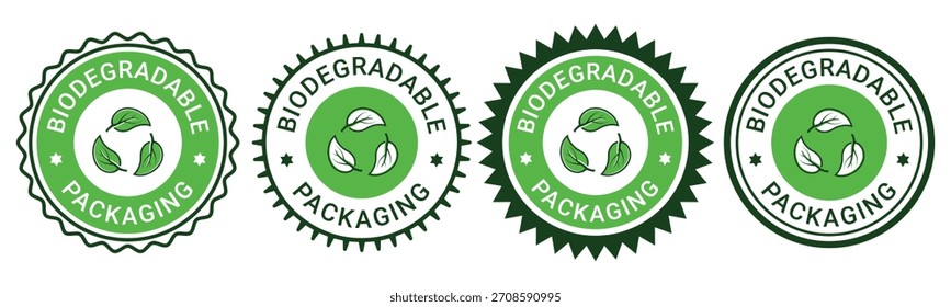 Embalaje biodegradable Insignias verdes del sello