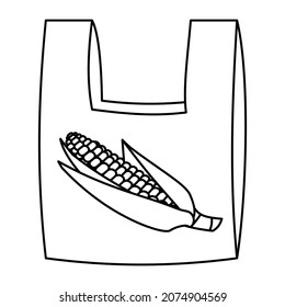 Biodegradable Plastic Bag Made Of Corn Starch. Sustainable Packaging. Bio Bag Made Of Corn. Biodegradable And Compostable Product. Plastic Free. Zero Waste