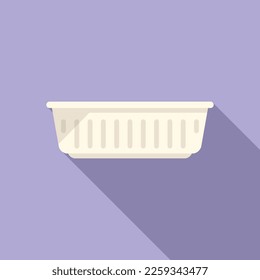 Biodegradable plastic box icon flat vector. Water compost. Bag energy