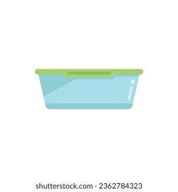 Biodegradable plastic box icon flat vector. Recycle eco. Energy reduce isolated