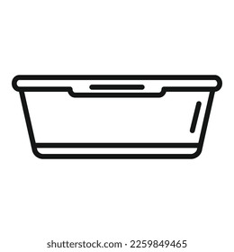 Biodegradable plastic box icon outline vector. Recycle eco. Energy reduce