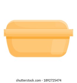 Biodegradable plastic container icon. Cartoon of biodegradable plastic container vector icon for web design isolated on white background