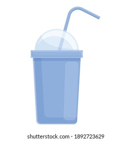 Biodegradable plastic cup icon. Cartoon of biodegradable plastic cup vector icon for web design isolated on white background