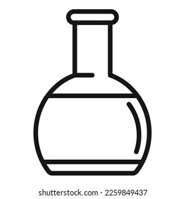 Biodegradable plastic flask icon outline vector. Eco bottle. Energy reduce