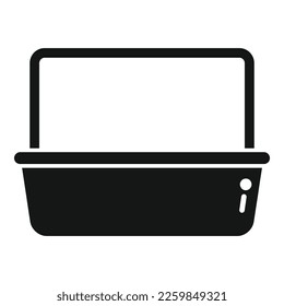 Biodegradable plastic food box icon simple vector. Recycle bottle. Waste garbage