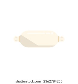 Biodegradable plastic package icon flat vector. Eco recycle. Water bag isolated