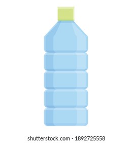 Biologisch abbaubare Plastikflaschen-Symbol Cartoon biologisch abbaubarer, transparenter Plastikflasche, Vektorsymbol für Webdesign einzeln auf weißem Hintergrund