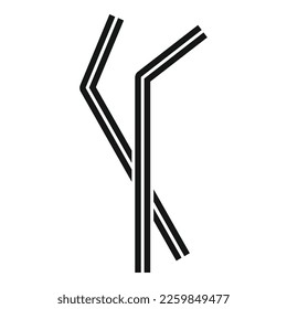 Biodegradable plastic tube icon simple vector. Eco recycle. Ocean waste