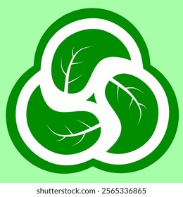 Biodegradable and Plastic-Free Packaging Icon for Eco Product Labeling